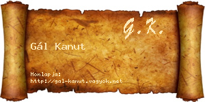 Gál Kanut névjegykártya